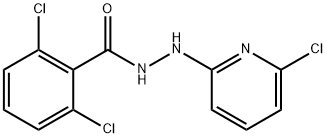 2,6-dichloro-N'-(6-chloro-2-pyridinyl)benzenecarbohydrazide Struktur