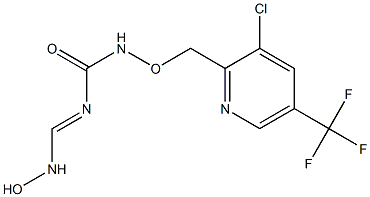 N-{[3-chloro-5-(trifluoromethyl)-2-pyridinyl]methoxy}-N-[(hydroxyimino)methyl]urea 化学構造式