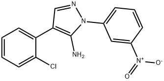4-(2-chlorophenyl)-1-(3-nitrophenyl)-1H-pyrazol-5-amine 结构式