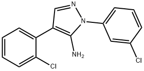 4-(2-chlorophenyl)-1-(3-chlorophenyl)-1H-pyrazol-5-amine,400088-61-1,结构式