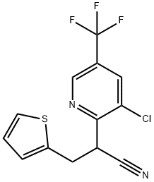 2-[3-chloro-5-(trifluoromethyl)-2-pyridinyl]-3-(2-thienyl)propanenitrile Structure