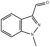 1-メチル-1H-インダゾール-3-カルバルデヒド 化学構造式