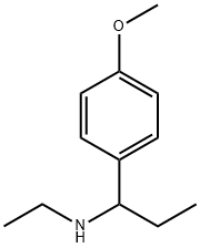 N-エチル-1-(4-メトキシフェニル)プロパン-1-アミン 化学構造式