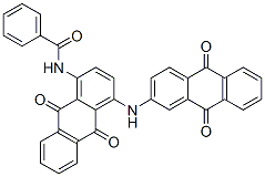 N-[4-[(9,10-Dihydro-9,10-dioxoanthracen-2-yl)amino]-9,10-dihydro-9,10-dioxoanthracen-1-yl]benzamide 结构式