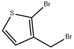 2-ブロモ-3-(ブロモメチル)チオフェン 化学構造式