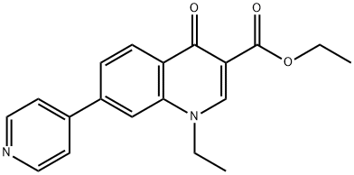 ethyl 1-ethyl-1,4-dihydro-4-oxo-7-(4-pyridyl)quinoline-3-carboxylate,40034-46-6,结构式