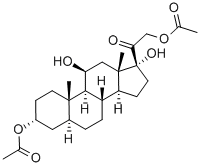 5-ALPHA-PREGNAN-3-ALPHA, 11-BETA, 17,21-TETROL-20-ONE 3,21-DIACETATE Structure