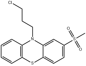 10-(3-chloropropyl)-2-(methylsulphonyl)-10H-phenothiazine Struktur