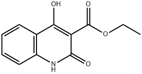 2,4-二羟基喹啉-3-甲酸乙酯, 40059-53-8, 结构式