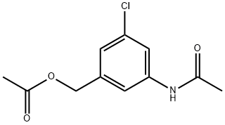 3-ACETAMIDO-5-CHLOROBENZYL ACETATE 化学構造式