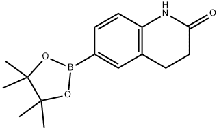 6-(4,4,5,5-テトラメチル-1,3,2-ジオキサボロラン-2-イル)-3,4-ジヒドロキノリン-2(1H)-オン 化学構造式