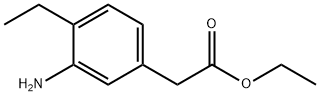 Benzeneacetic acid, 3-amino-4-ethyl-, ethyl ester (9CI) 化学構造式