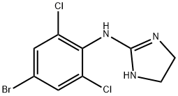 2-(4-ブロモ-2,6-ジクロロフェニルイミノ)イミダゾリジン 化学構造式
