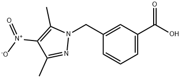 3-[(3,5-DIMETHYL-4-NITRO-1H-PYRAZOL-1-YL)METHYL]BENZOIC ACID 化学構造式