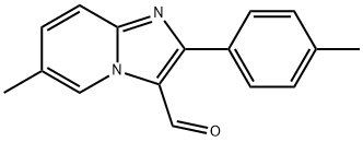 6-メチル-2-(4-メチルフェニル)イミダゾ[1,2-A]ピリジン-3-カルブアルデヒド 化学構造式