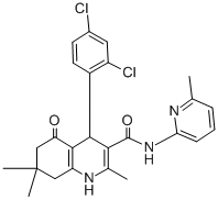 4-(2,4-dichlorophenyl)-2,7,7-trimethyl-N-(6-methyl-2-pyridinyl)-5-oxo-1,4,5,6,7,8-hexahydro-3-quinolinecarboxamide Structure