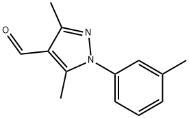 3,5-二甲基-1-(3-甲基苯基)-4-吡唑甲醛, 400876-66-6, 结构式