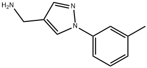 4-(氨基甲基)-1-(3-甲基苯基)吡唑 结构式