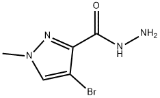 1H-Pyrazole-3-carboxylicacid,4-bromo-1-methyl-,hydrazide(9CI) Struktur