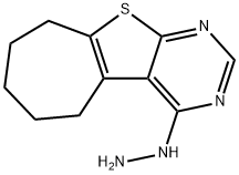 4-HYDRAZINO-6,7,8,9-TETRAHYDRO-5H-CYCLOHEPTA[4,5]THIENO[2,3-D]PYRIMIDINE,40106-59-0,结构式