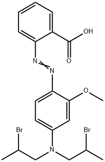 2-[[4-[Bis(2-bromopropyl)amino]-2-methoxyphenyl]azo]benzoic acid Structure