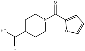 1-呋喃-2-基羰基哌啶-4-羧酸, 401581-36-0, 结构式