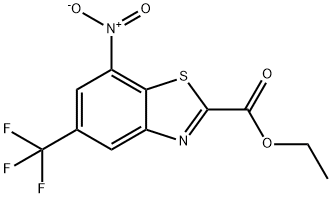 ethyl-7-nitro-5-(trifluoroMethyl)-2-benzothiazole carboxylate 化学構造式