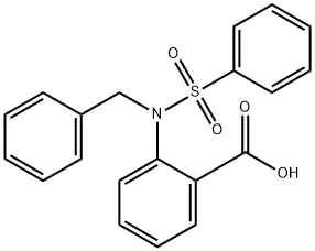 2-(benzyl-phenylsulfonyl-amino)benzoic acid Struktur