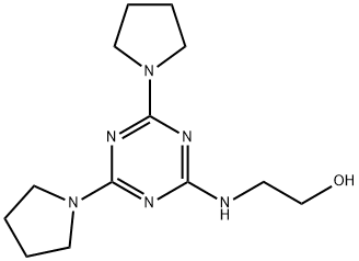 2-((4,6-Di-1-pyrrolidinyl-1,3,5-triazin-2-yl)amino)ethanol 化学構造式