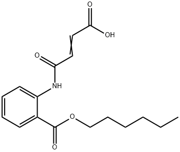 (Z)-4-((2-((己氧基)羰基)苯基)氨基)-4-氧代丁-2-烯酸 结构式