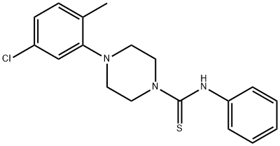 4-(5-chloro-2-methylphenyl)-N-phenyltetrahydro-1(2H)-pyrazinecarbothioamide 结构式