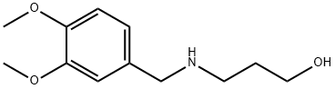 3-((3,4-二甲氧基苄基)氨基)丙-1-醇,40171-93-5,结构式