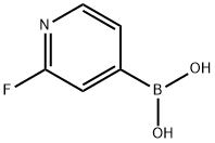 2-フルオロピリジン-4-ボロン酸 化学構造式