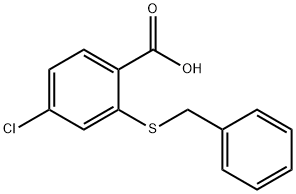2-(BENZYLTHIO)-4-CHLOROBENZOIC ACID,40183-35-5,结构式