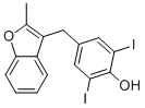 3-[(3,5-DIIODO-4-HYDROXYPHENYL)METHYL]-2-METHYLBENZOFURAN Structure