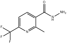 3-Pyridinecarboxylicacid,2-methyl-6-(trifluoromethyl)-,hydrazide(9CI) Struktur