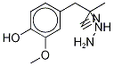 2-Hydrazino-α-(4-hydroxy-3-methoxybenzyl)propionitrile Structure