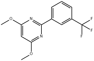 2-[(3-TRIFLUOROMETHYL)PHENYL]-4,6-DIMETHOXYPYRIMIDINE,402497-49-8,结构式