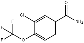 3-クロロ-4-(トリフルオロメトキシ)ベンズアミド 化学構造式