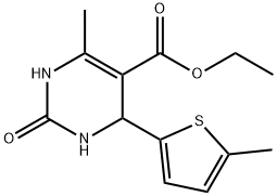 5-Pyrimidinecarboxylicacid,1,2,3,4-tetrahydro-6-methyl-4-(5-methyl-2-thienyl)-2-oxo-,ethylester(9CI) 结构式