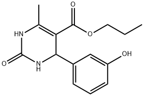 5-Pyrimidinecarboxylicacid,1,2,3,4-tetrahydro-4-(3-hydroxyphenyl)-6-methyl-2-oxo-,propylester(9CI) Struktur