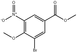 Methyl 3-broMo-4-Methoxy-5-nitrobenzoate Struktur