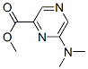 6-ジメチルアミノピラジン-2-カルボン酸メチル 化学構造式