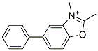 2,3-ジメチル-5-フェニルベンゾオキサゾール-3-イウム 化学構造式