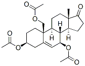 Androst-5-en-17-one, 3,7,19-tris(acetyloxy)-, (3beta,7beta)- (9CI) Structure