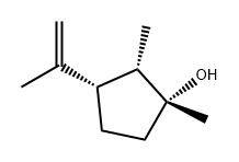 (1R,2S,3S)-1,2-Dimethyl-3-isopropenylcyclopentanol Struktur