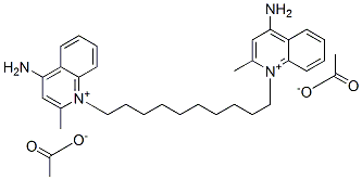 1,1'-(decane-1,10-diyl)bis[4-amino-2-methylquinolinium] diacetate Struktur