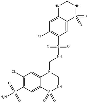 N-[[7-(Aminosulfonyl)-6-chloro-2,3-dihydro-1,1-dioxo-4H-1,2,4-benzothiadiazin-4-yl]methyl]-6-chloro-3,4-dihydro-2H-1,2,4-benzothiadiazine-7-sulfonamide 1,1-Dioxode