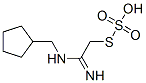 Thiosulfuric acid hydrogen S-[2-[(cyclopentylmethyl)amino]-2-iminoethyl] ester Structure