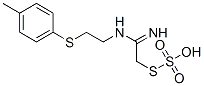 Thiosulfuric acid hydrogen S-[2-imino-2-[[2-[(4-methylphenyl)thio]ethyl]amino]ethyl] ester Structure